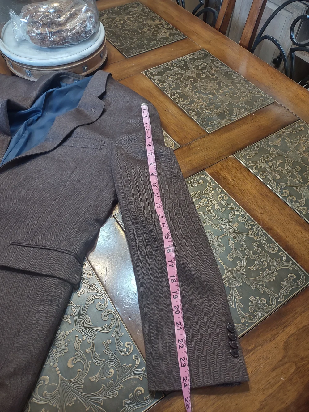 Tommy Hilfiger Men's Brown Blazer Suit Jacket - Classic Formal Blazer